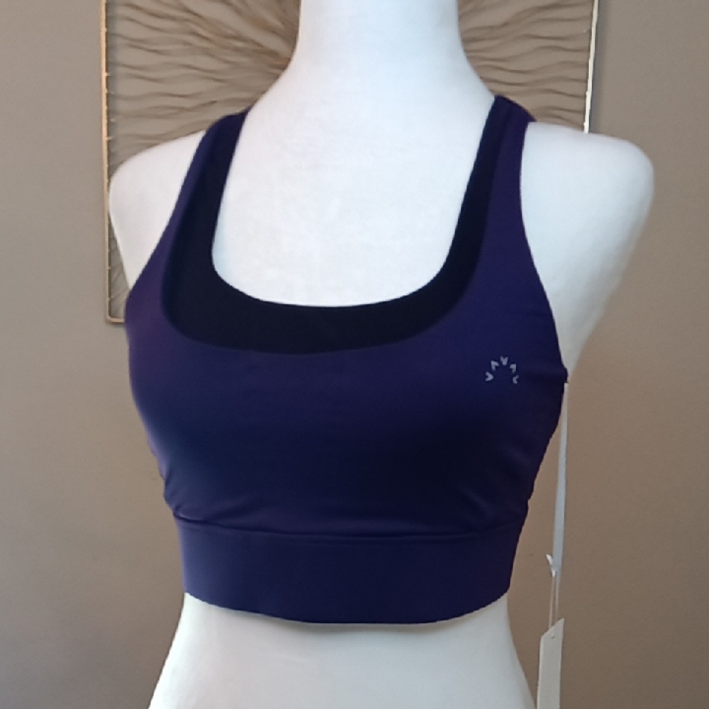 Varley Purple Sports Bra Racerback Design NWT